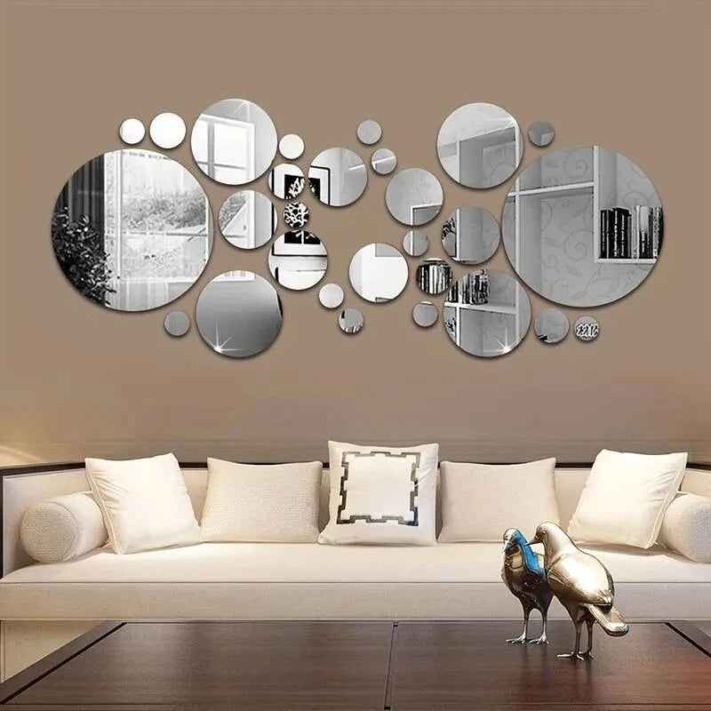 Adesivos de Espelho 3D 26pcs que Encantam! Transforme Seus Ambientes com Estilo