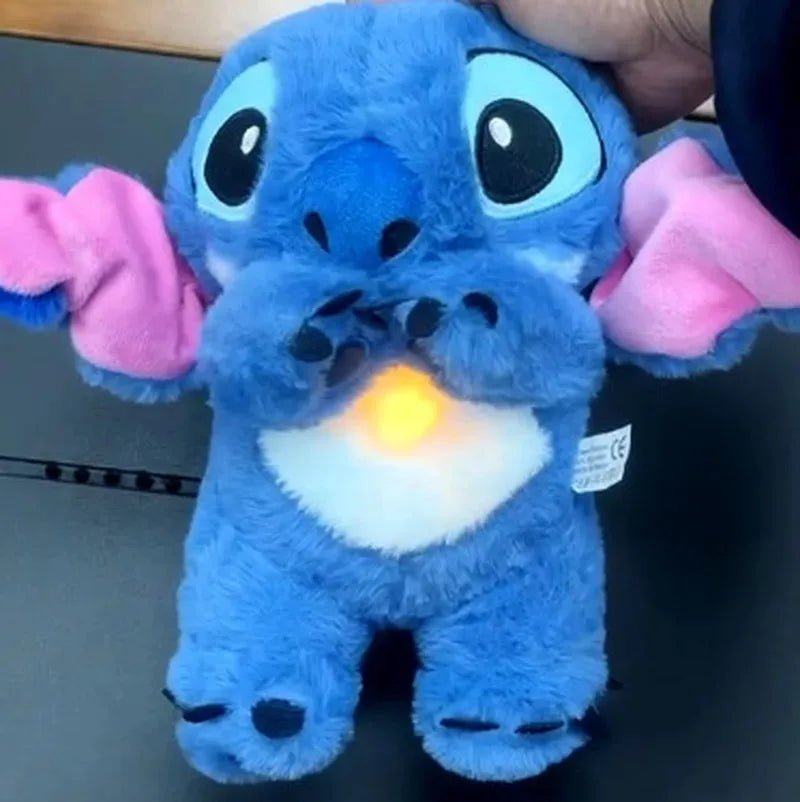 Pelúcia Stitch com movimentos de respiração, luzes e música calmante