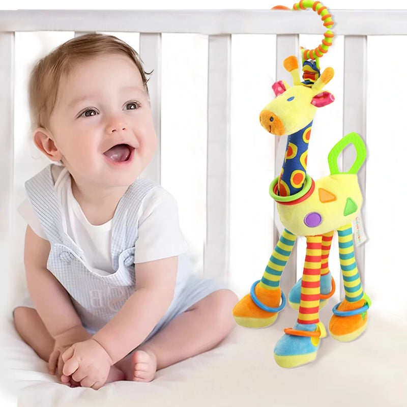 Encantadora Girafa de Pelúcia com chocalho: O Brinquedo Perfeito para o Seu Bebê