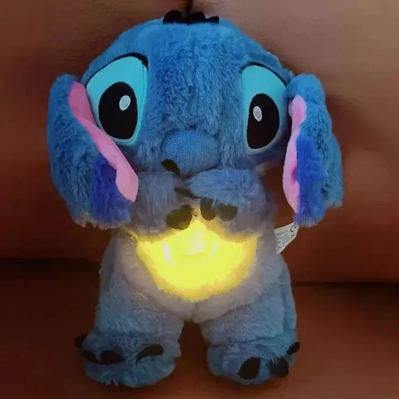 Pelúcia Stitch com movimentos de respiração, luzes e música calmante