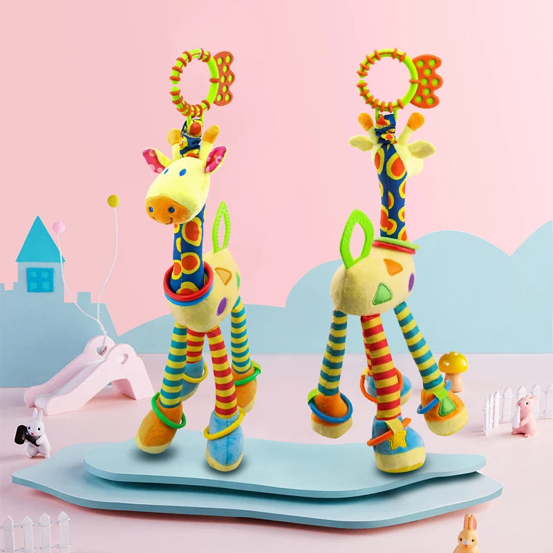 Encantadora Girafa de Pelúcia com chocalho: O Brinquedo Perfeito para o Seu Bebê