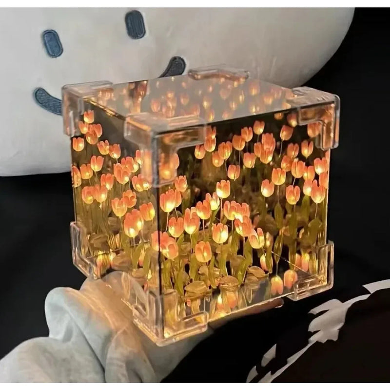 Luminária 3D de Tulipas - Pacote de Material - Ilumine Seu Amor com Criatividade!